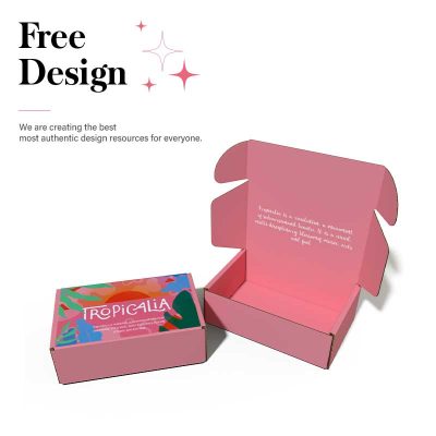 pink packaging box